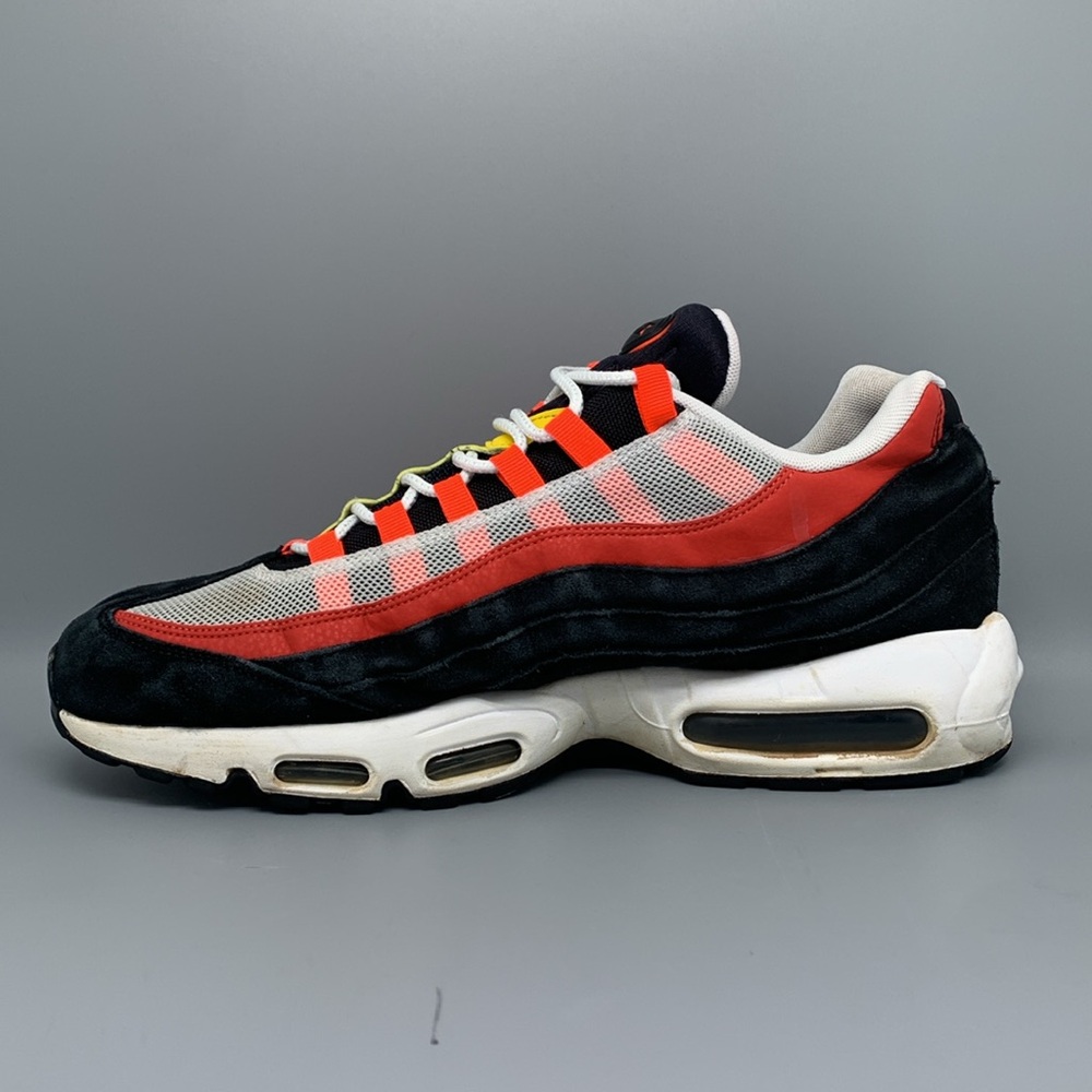 Nike Air Max 95 Black Crimson Yellow‎ Running Shoes AT9865-101 Men's Sz 13 - Picture 6 of 10